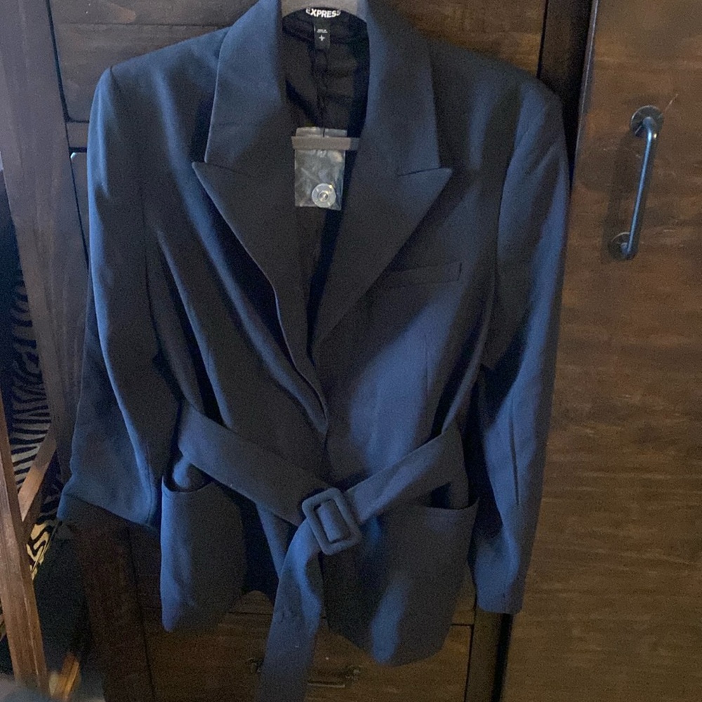 Express Black Blazer L NEW
